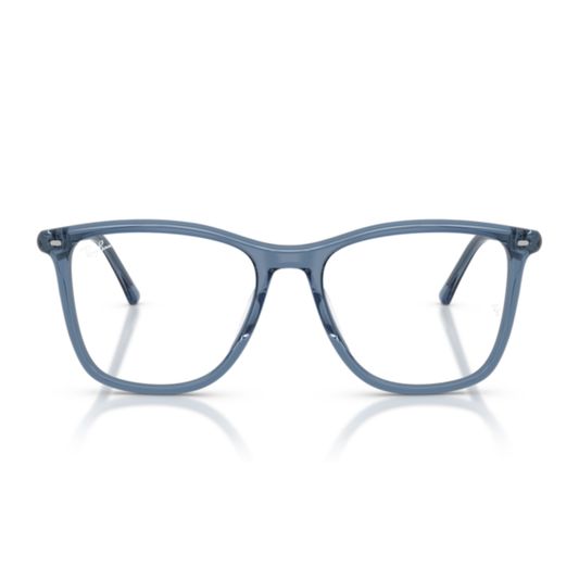 Lentes Oftálmicos Ray-Ban RX5455 Transparent Blue Azul Unisex Azul