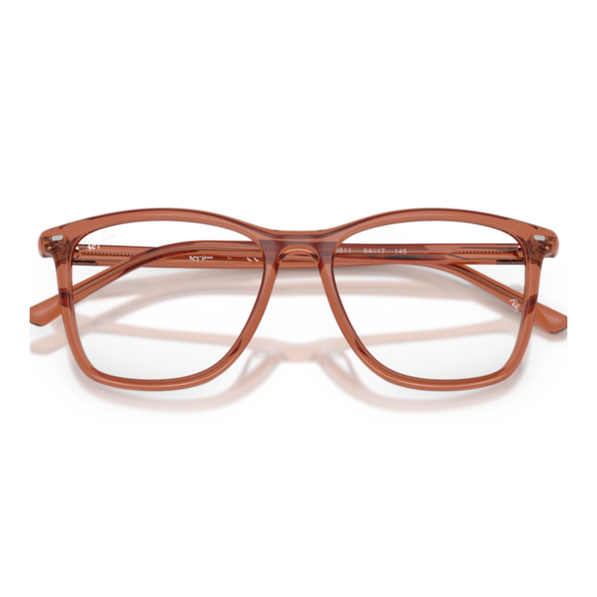 Lentes Oftálmicos Ray-Ban RX5455 Transparent Brown Café Unisex Café