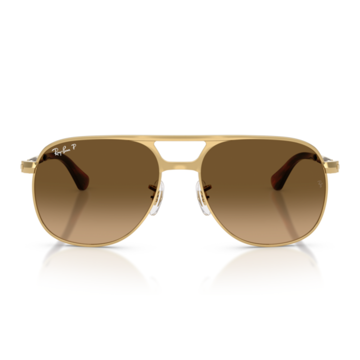 Lentes De Sol Ray-Ban RB3793 Bill Max Arista Polar Brown Gradient Brown Café/Dorado