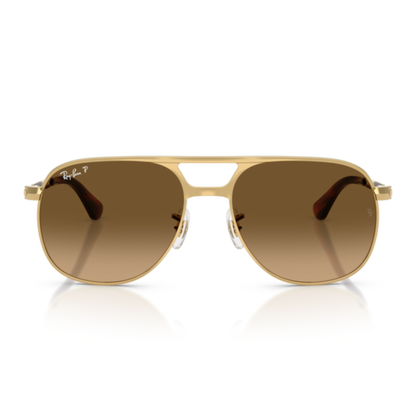 Lentes De Sol Ray-Ban RB3793 Bill Max Arista Polar Brown Gradient Brown Café/Dorado