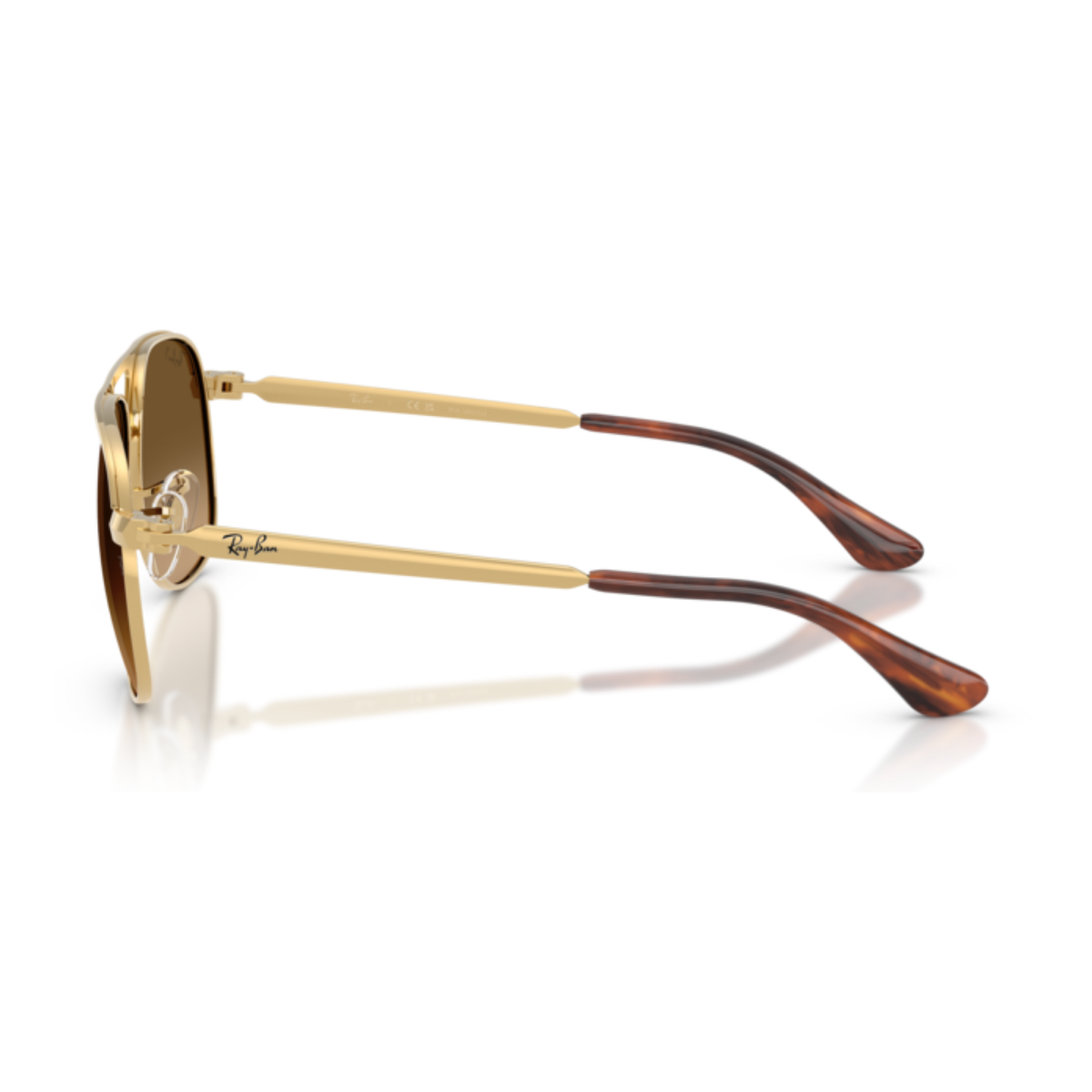Lentes De Sol Ray-Ban RB3793 Bill Max Arista Polar Brown Gradient Brown Café/Dorado