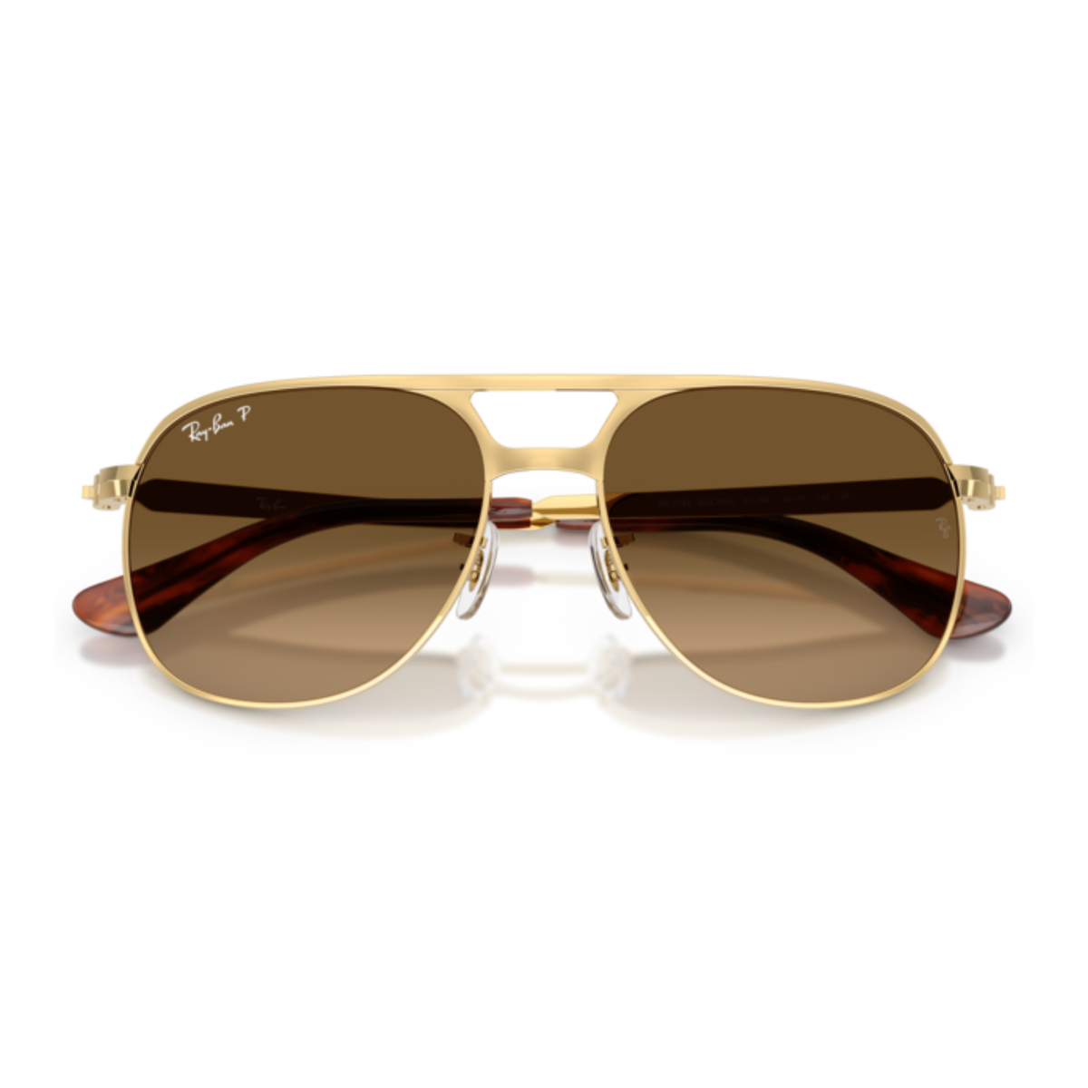 Lentes De Sol Ray-Ban RB3793 Bill Max Arista Polar Brown Gradient Brown Café/Dorado
