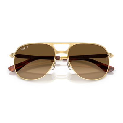 Lentes De Sol Ray-Ban RB3793 Bill Max Arista Polar Brown Gradient Brown Café/Dorado