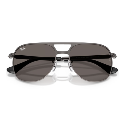Lentes De Sol Ray-Ban RB3793 Bill Max Gunmetal Dark Grey Gris/Gris