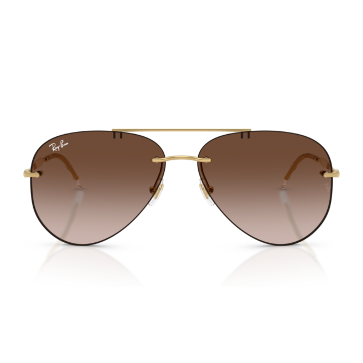 Lentes De Sol Ray-Ban RB3791 Arista Light Brown Gradient Dark Brown Café/Dorado