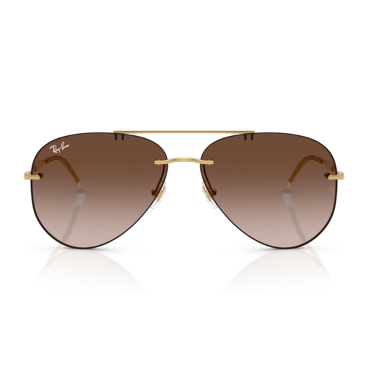 Lentes De Sol Ray-Ban RB3791 Arista Light Brown Gradient Dark Brown Café/Dorado