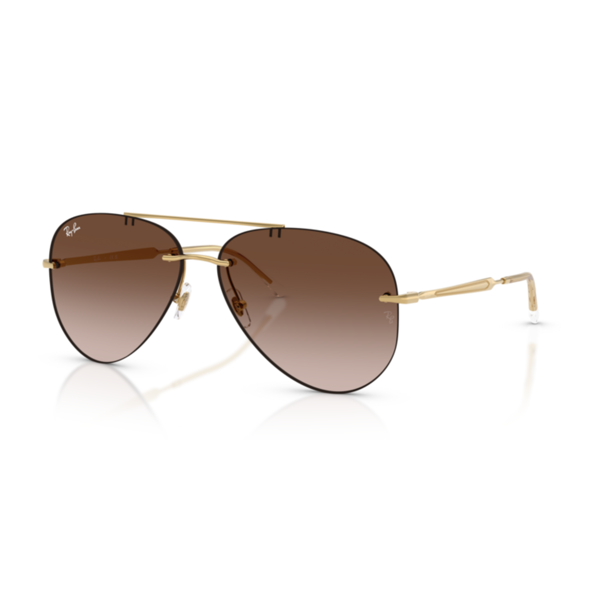 Lentes De Sol Ray-Ban RB3791 Arista Light Brown Gradient Dark Brown Café/Dorado