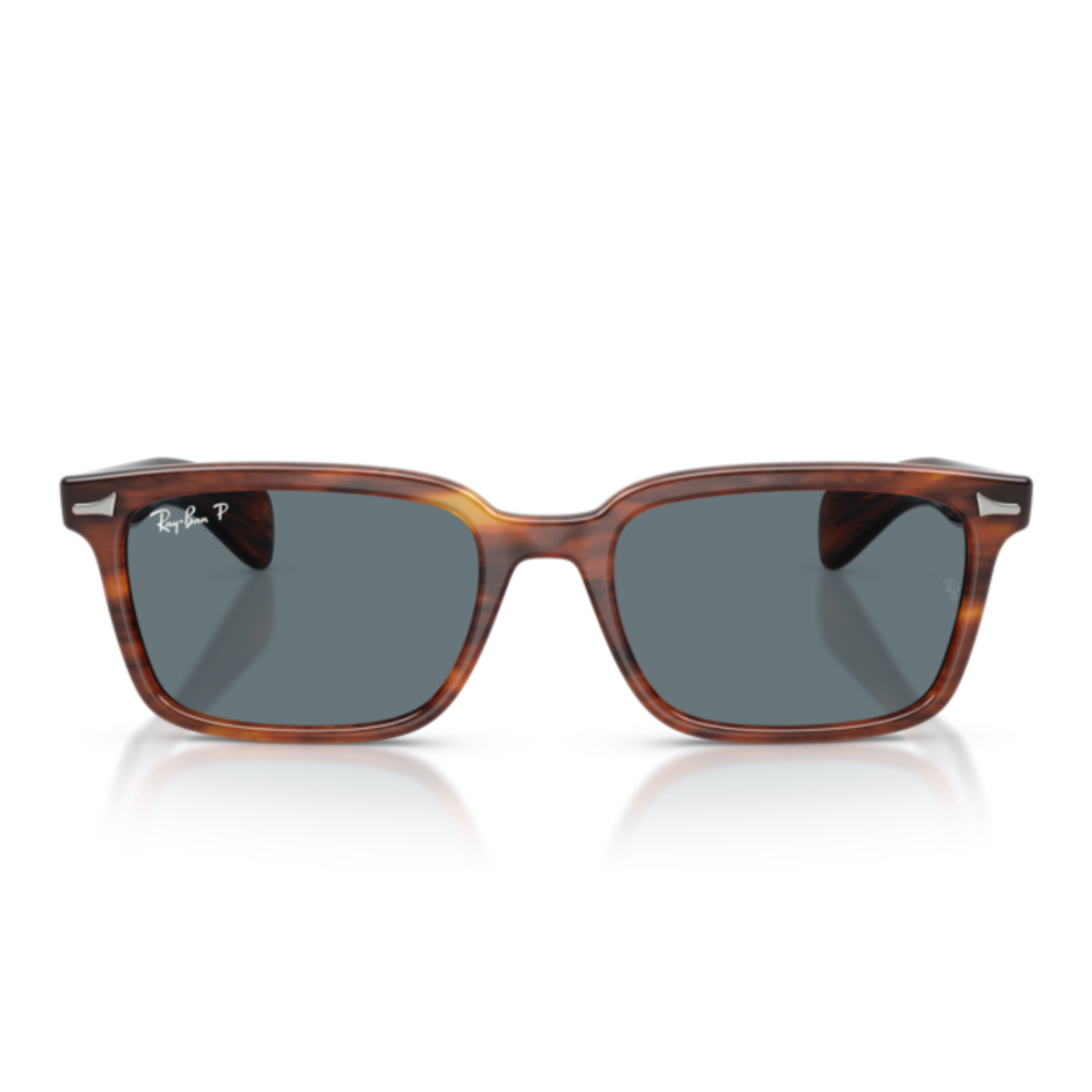 Lentes De Sol Ray-Ban RB2234 Brunel Striped Havana Dark Blue Polar Azul/Havana