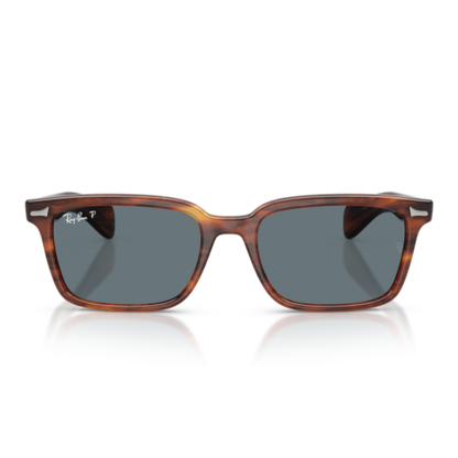 Lentes De Sol Ray-Ban RB2234 Brunel Striped Havana Dark Blue Polar Azul/Havana