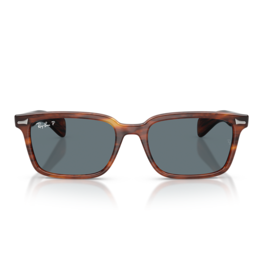Lentes De Sol Ray-Ban RB2234 Brunel Striped Havana Dark Blue Polar Azul/Havana