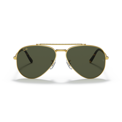 Lentes De Sol Ray-Ban RB3625 New Aviator Legend Verde/Dorado