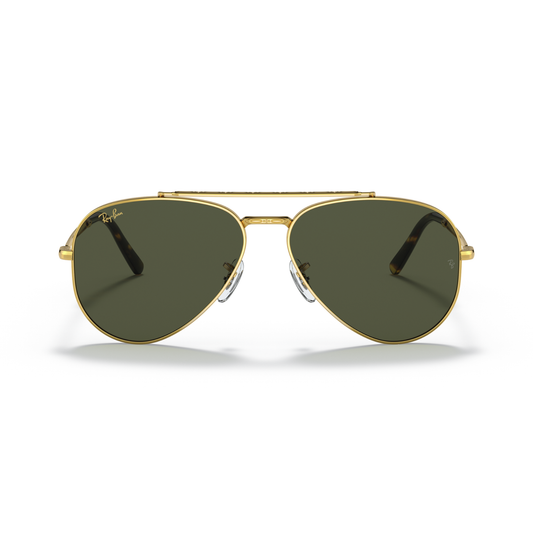 Lentes De Sol Ray-Ban RB3625 New Aviator Legend Verde/Dorado