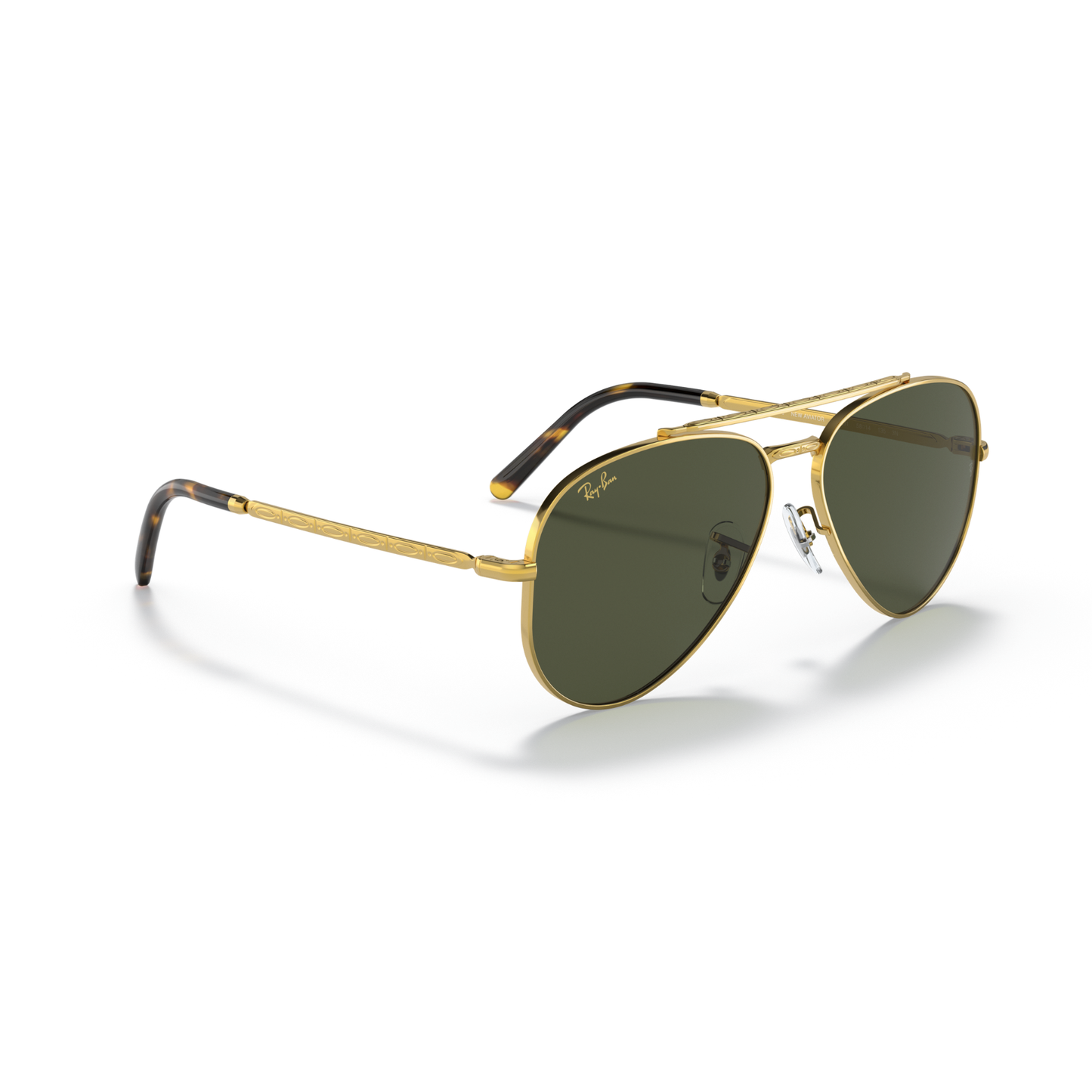 Lentes De Sol Ray-Ban RB3625 New Aviator Legend Verde/Dorado