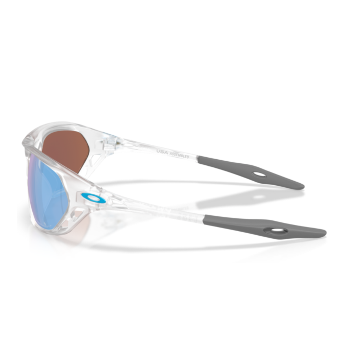 Lentes De Sol Oakley OO9537 Cage Jacket Matte Clear Prizm Deep Water Polarized Azul/Trasparente