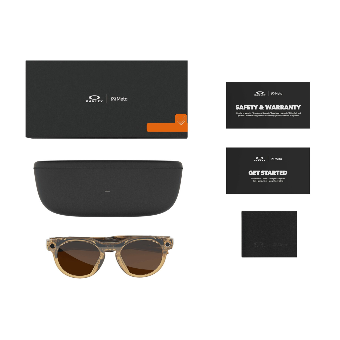 Lentes De Sol Oakley Meta 0OW8002 Hstn Transitions Café/Amarillo