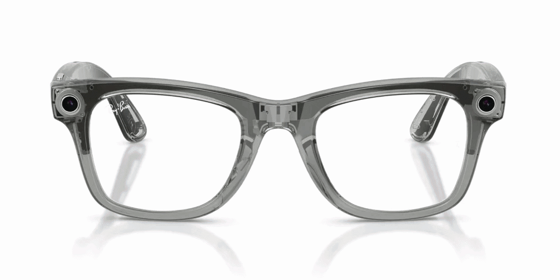 Lentes De Sol Ray-Ban Meta 0RW4012 Wayfarer Transitions Large Azul/Gris